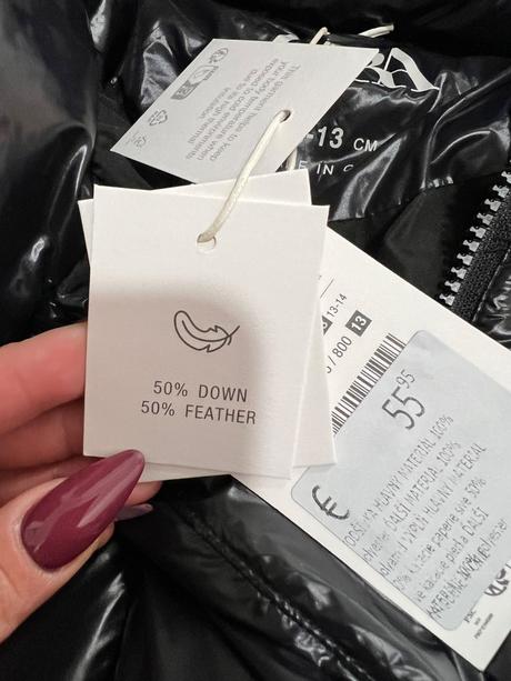 Zara detská zimná perím plnená bunda, zara,152 / 158