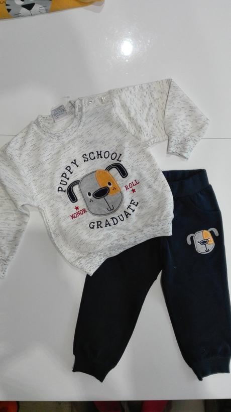 Bavlnená súprava - psík, zn. e&h, 86