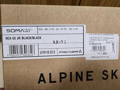 Detske lyziarky fischer rc4 60 jr 23,5, fischer,37