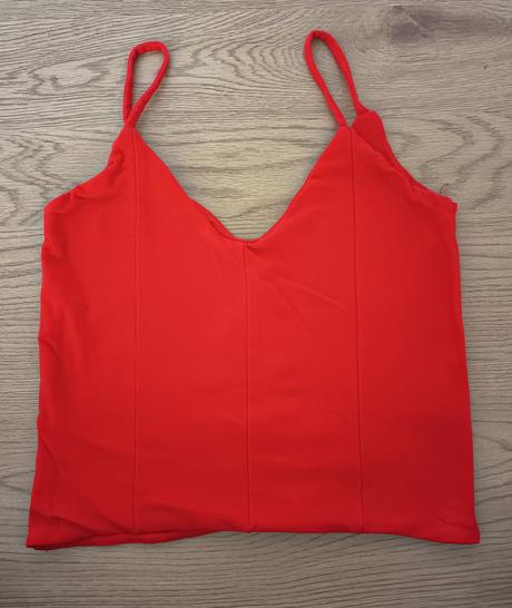 Červený crop top stradivarius, stradivarius,s