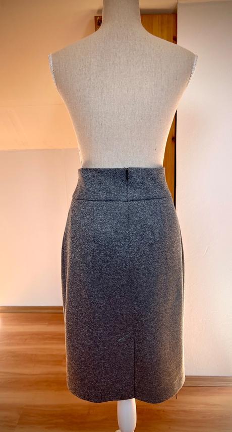 Sivá business sukňa, s, s