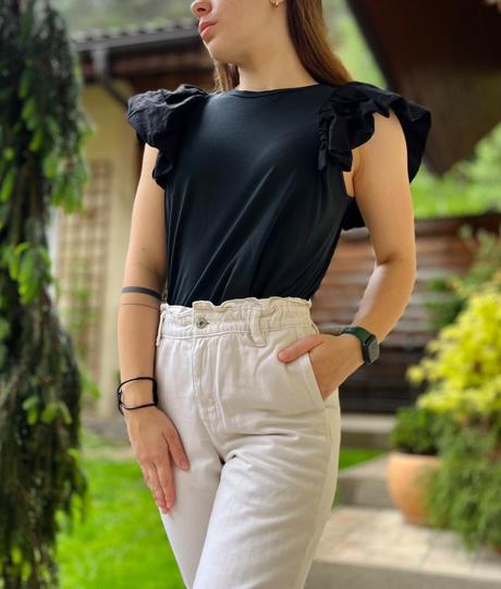 Tričko s volanmi, s