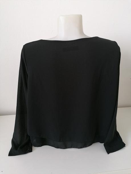Čierny sifonový top, l