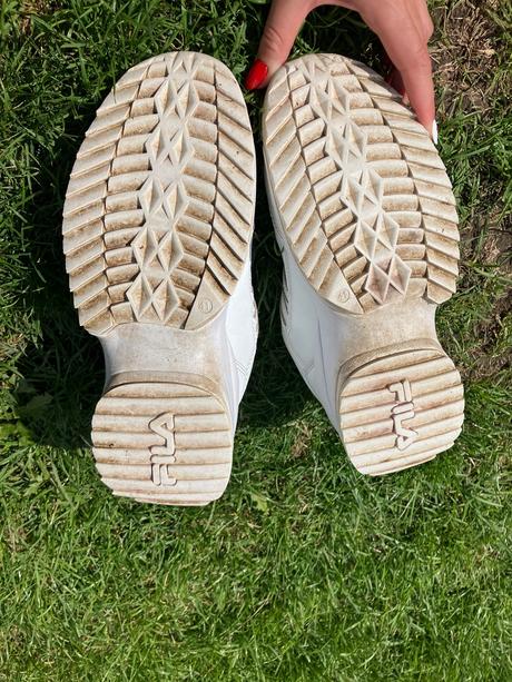 Biele športové voľnočasové tenisky fila platforma, fila,41