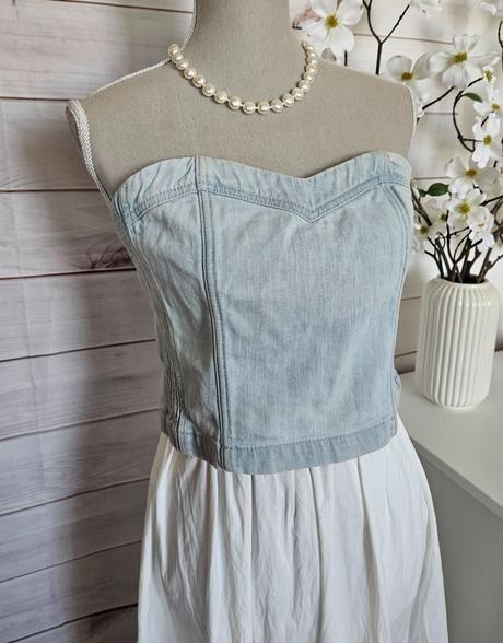 Pekný riflový korzet, river island,m