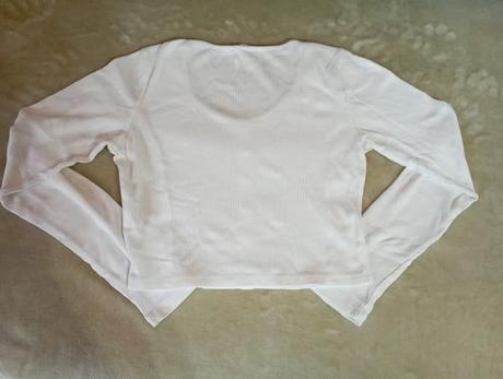Biely crop top, reserved,l