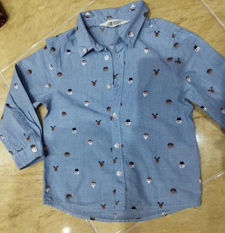 Košeľa vianočna hm, h&m,98