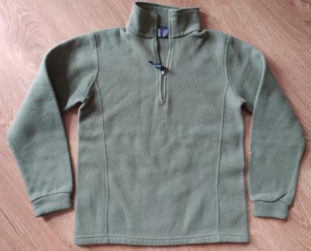 Zelená fleece mikina, 140