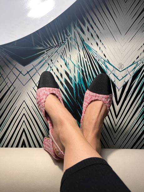 Topánky tweedove ružové, 38