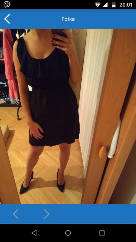 Cierne saty s volanom, xs