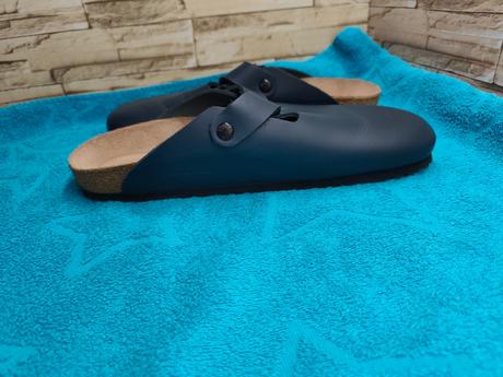Birkenstock 45 - pánske kožené tmavomodré šľapky, birki,45