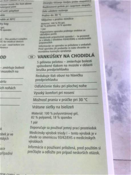 Vankúšiky na brušká chodidiel,