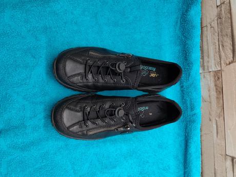 Rieker 38 - dámske čierne nazúvacie topánky, rieker,38