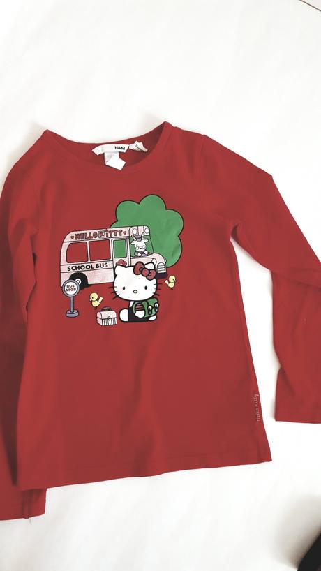 Tričká hello kitty  v.122-128, h&m,122