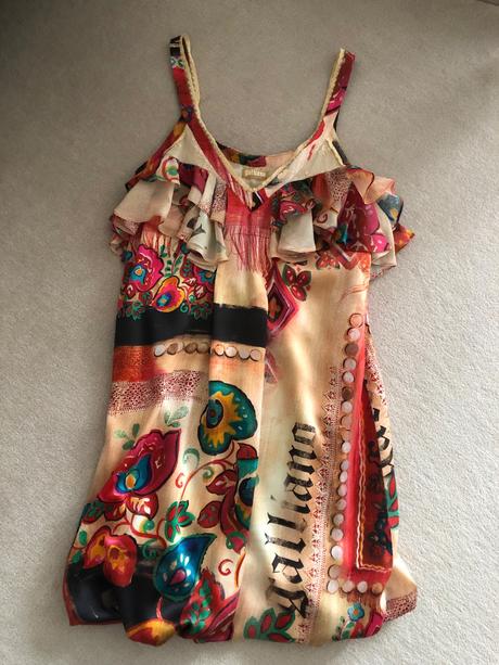 Galliano hodvabne saty, s