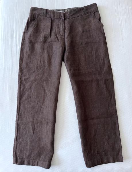 3/4 ľanové nohavice vel.m-l, marks & spencer,40