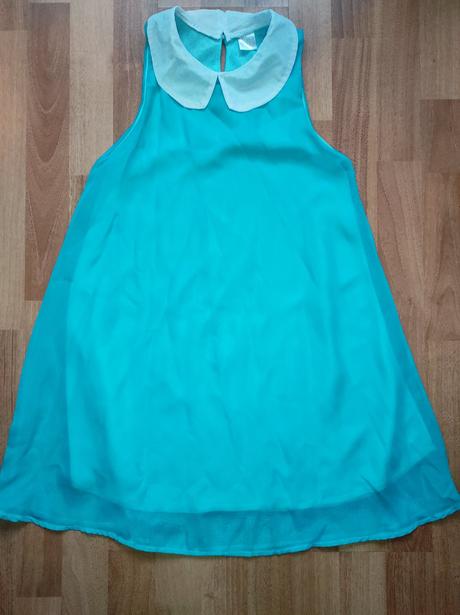 Pekne šaty s golierom veľ.150, 152