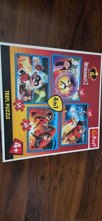 Puzzle rodinka úžasných 4 obrázky,