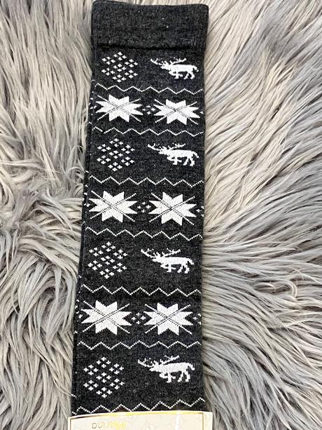 Dámske podkolienky vianočné sivé (36-40), 36 / 37 / 38 / 39 / 40