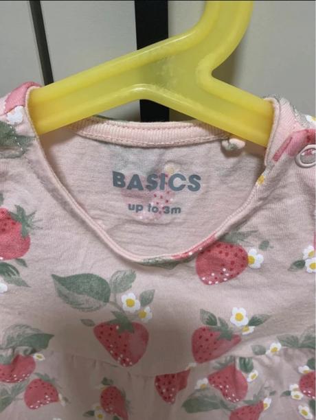 Detské letné ružové šaty s jahôdkami basics, basics,56