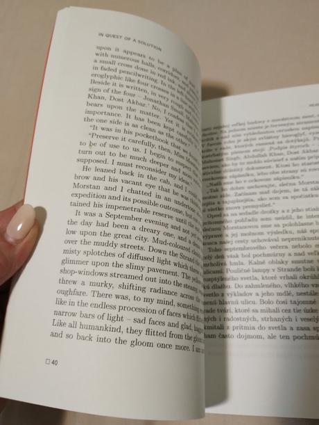 Dvojjazyčná kniha podpis štyroch, sherlock holmes, 