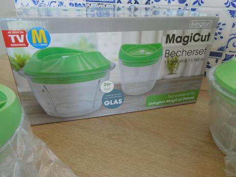 Livington magicut +2x zberná nádoba sklo-nový, 