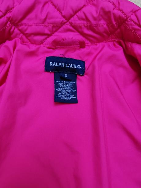 Ralph lauren prechodná bundička sýto ružová, ralph lauren,116