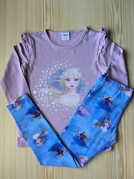 Tričko + legíny frozen lindex veľ. 128, lindex,128