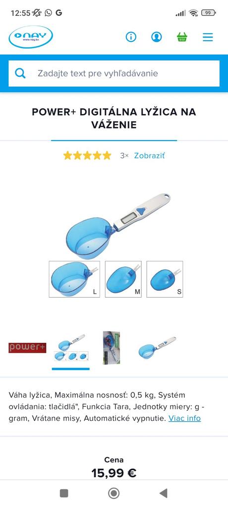 Digitálna lyžica na váženie, 