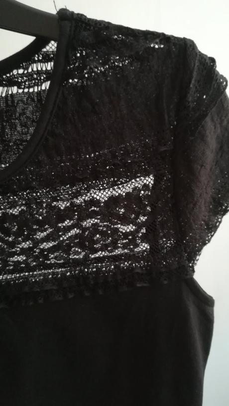 Tričko s čipkou, h&m,s