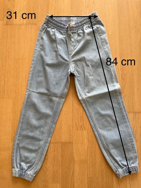 Rifľové nohavice, h&m,140