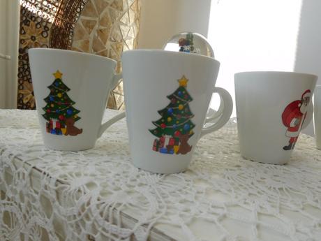 Vianočné šálky porcelánové čajové nové, 