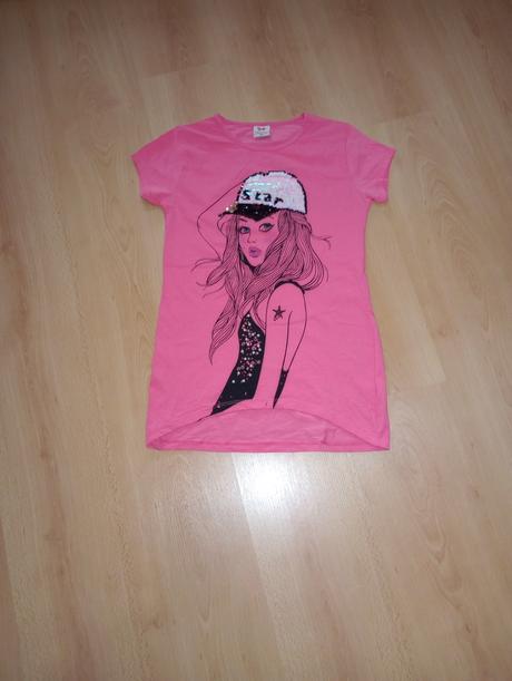 Tričko s flitrami prevracacie 152/158, 152