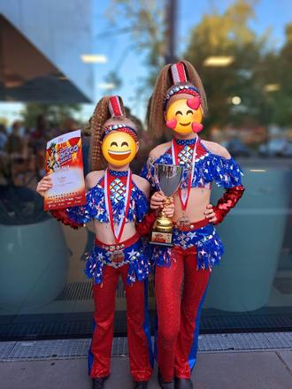 Disco dance solo/duo kostým- 122-134, 122