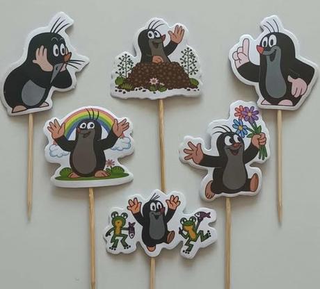 Tortový zápich krtko (15ks) - skladom, nv-2, 