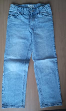 Denimové džínsy s klasickým pásom a rovným strihom, lindex,128