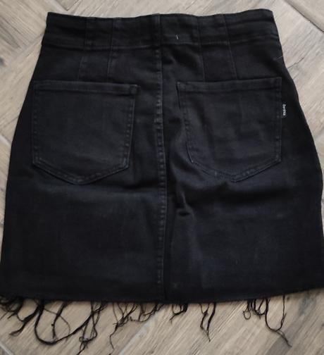 Čierna denim mini sukňa, bershka,xs