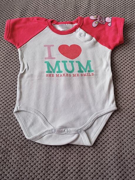 Minnie body + i love mum 9-12m, f&f,80
