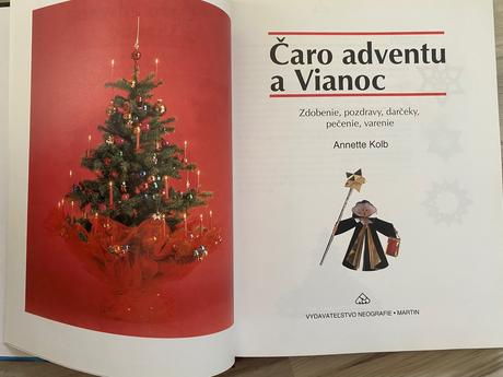Čaro adventu a vianoc vianočná retro kniha,