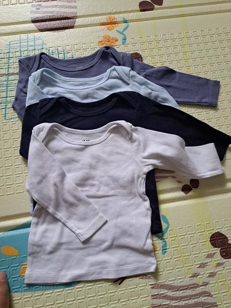 Košieľky h&m basic, 62cm, 4ks, h&m,62