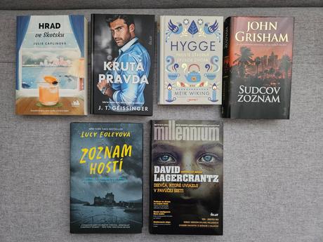 Knihy rôznych žánrov (romantické, krimi a iné), 