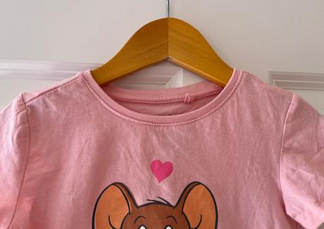 Ružové bavlnené tričko, jerry, 110, sinsay,110