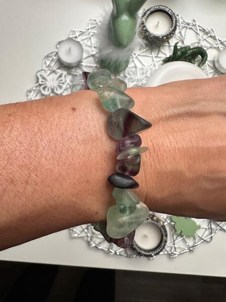 Ručne vyrábaný náramok fluorit so zámerom pre vás, 
