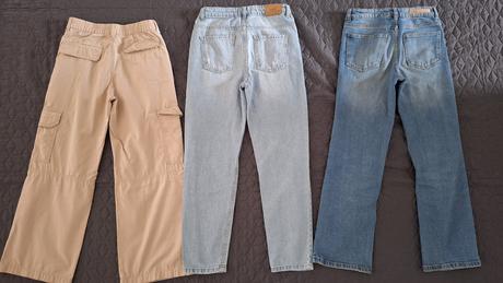 3x nohavice/rifle, v. 146, h&m,146
