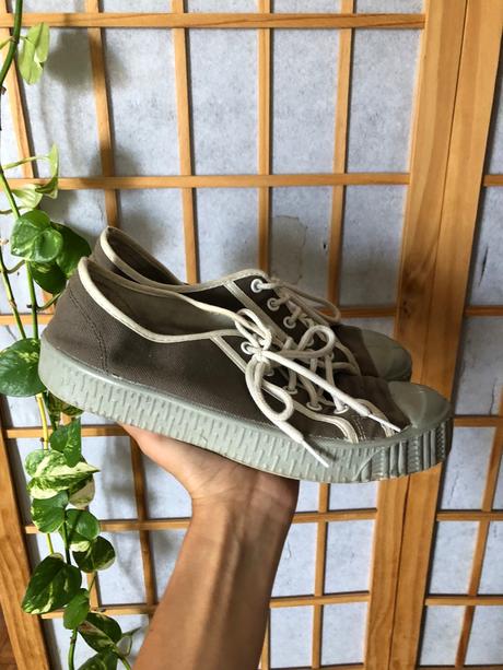 Zelené plátenky spalwart/ zelené topánky novesta, 37