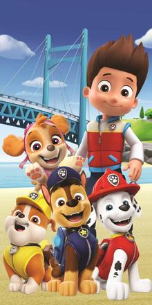 Detská osuška 70x140 paw patrol most,