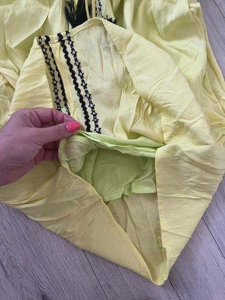 Zlte saty alebo prehoz na plavky, chantall,s