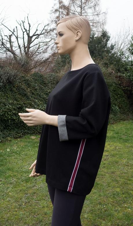 Čierna elegantná mikina, s.oliver,46