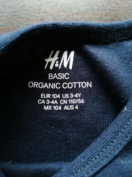 Modré basic triko, h&m,104