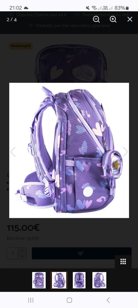 Frii of norway skolska taska unicorn purple, 